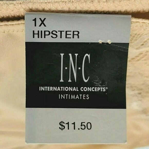 INC International Concepts Womens Lace Inset Hipster Panties Frappe Size 1X NEW - Picture 2 of 8